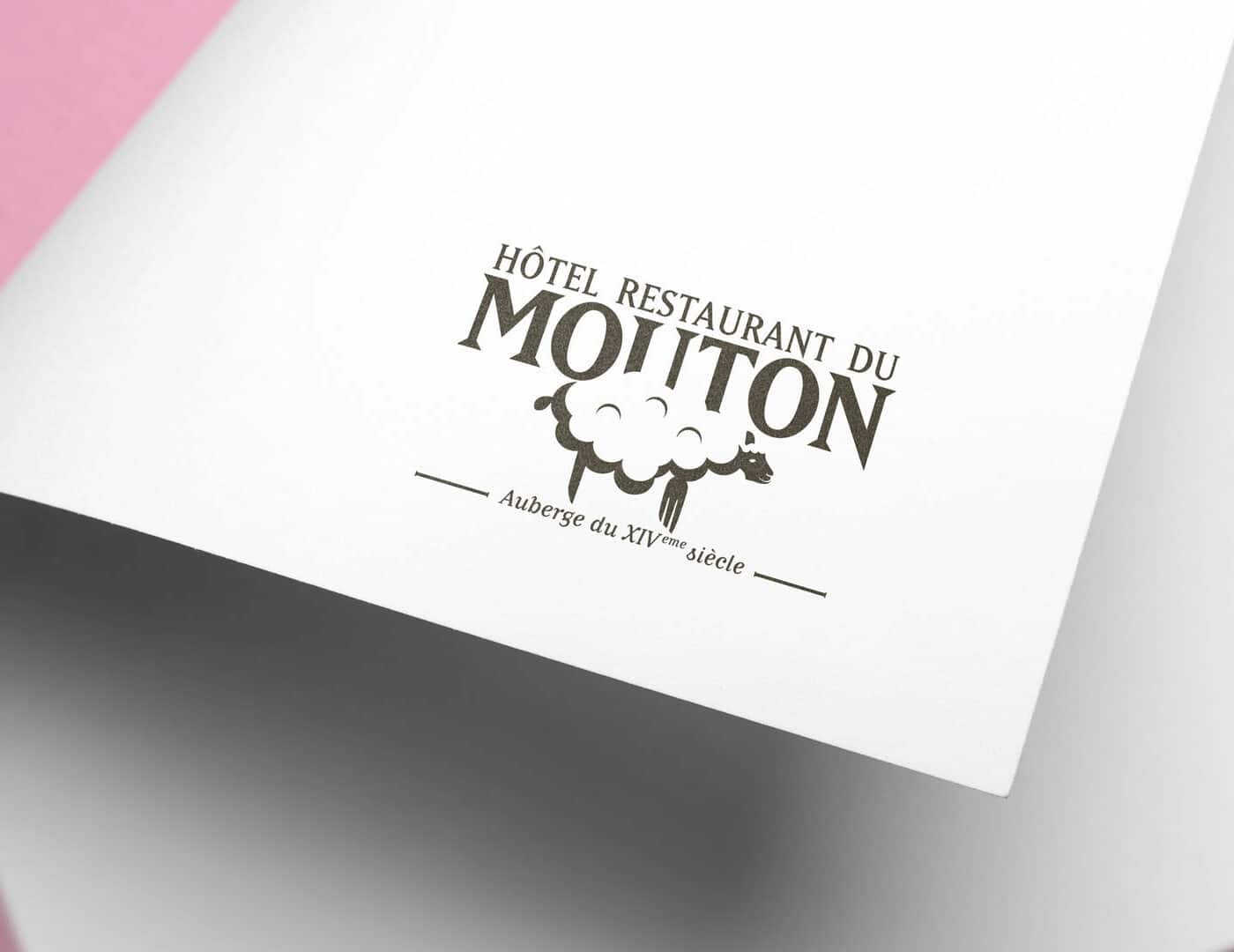 Création de logo hôtel restaurant Mouton