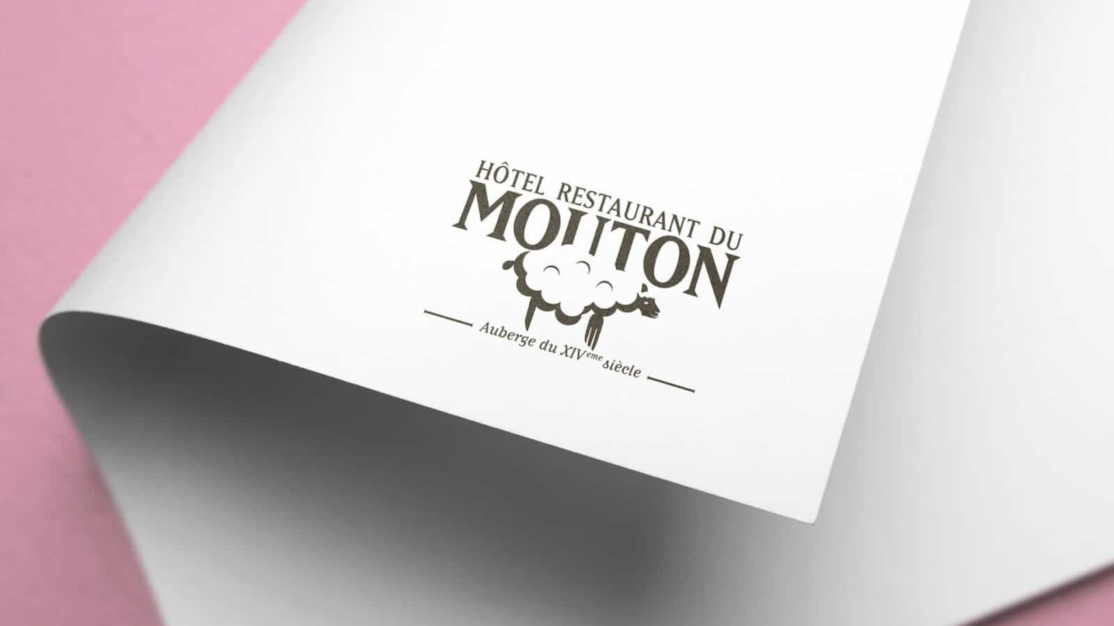 Création de logo hôtel restaurant Mouton
