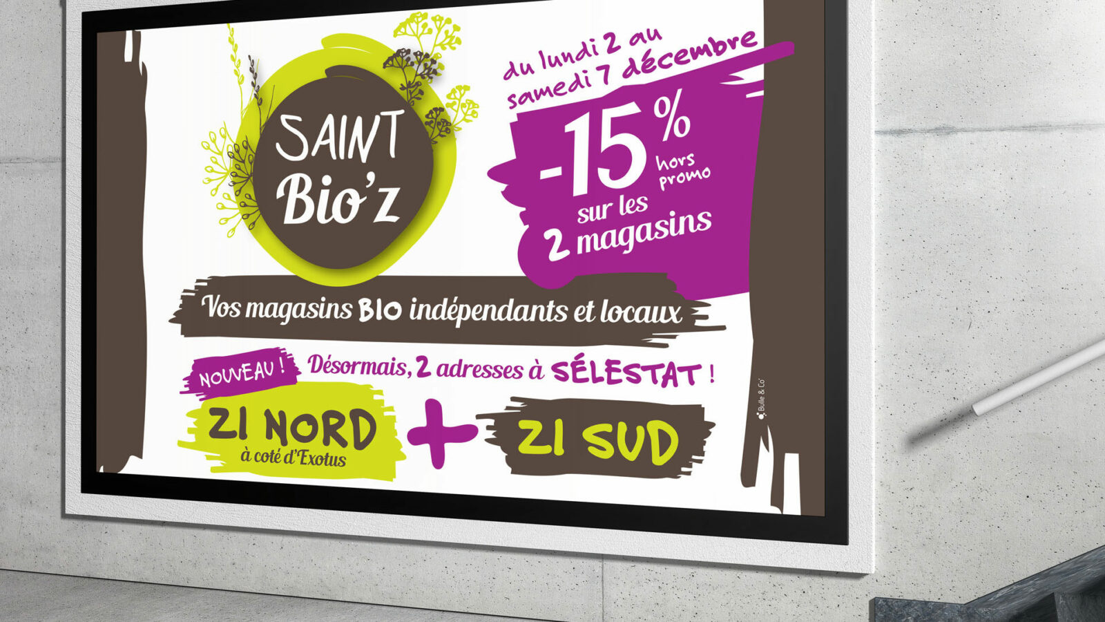 Affichage publicitaire Saint Bio'Z