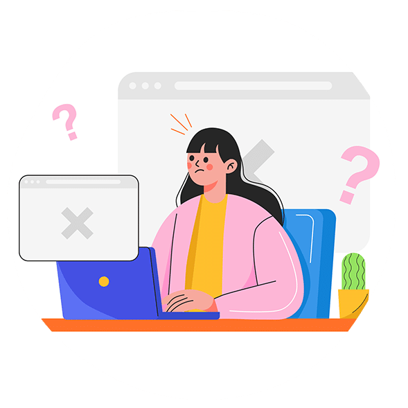 Illustration d'un problème lié à un site internet