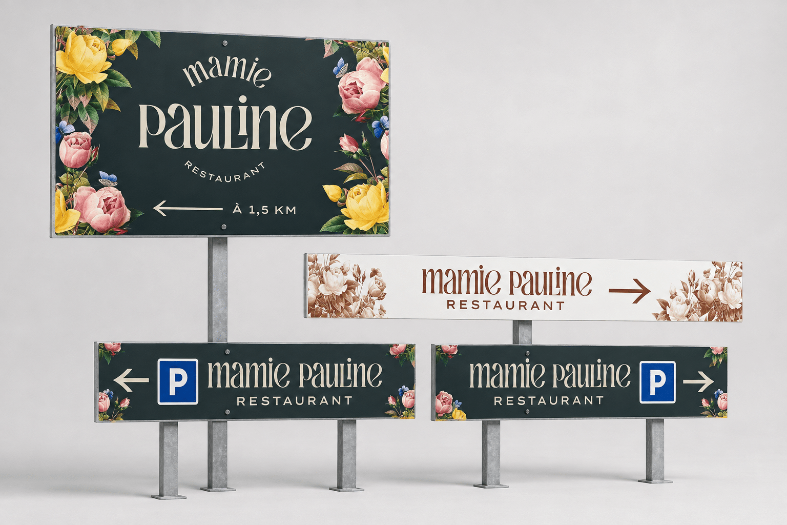 Mockup signalétique Mamie Pauline